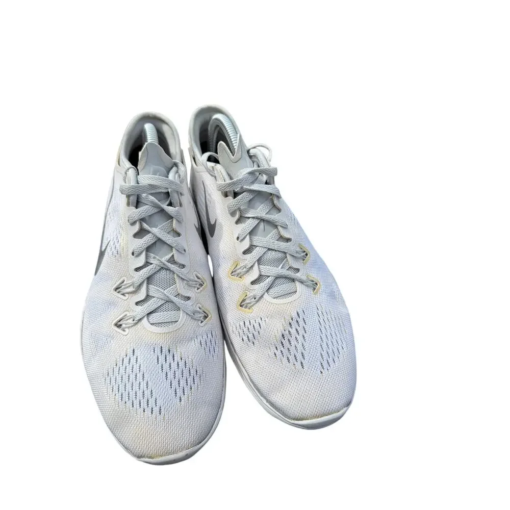 Nike Free TR Fit 5 White Silver 704674-100 Women's Size 9.5 Sneakers Shoes - Picture 3 of 6